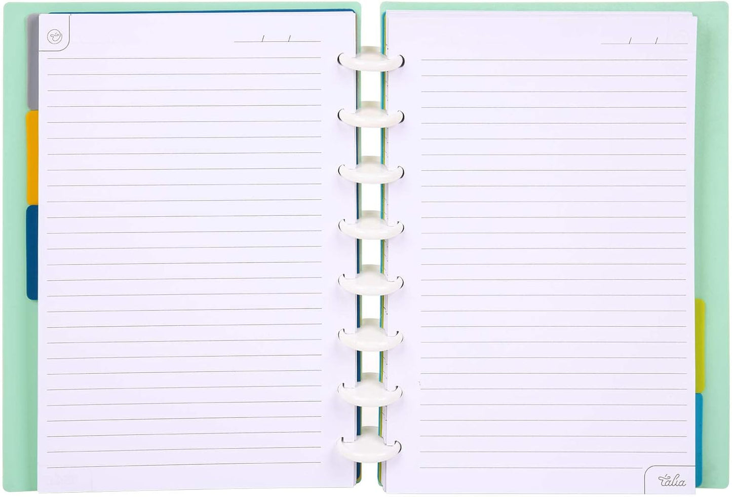 Talia Discbound Notebooks, Planner, Customizable, (Sage Green, Junior (5.5in x 8.5in))
