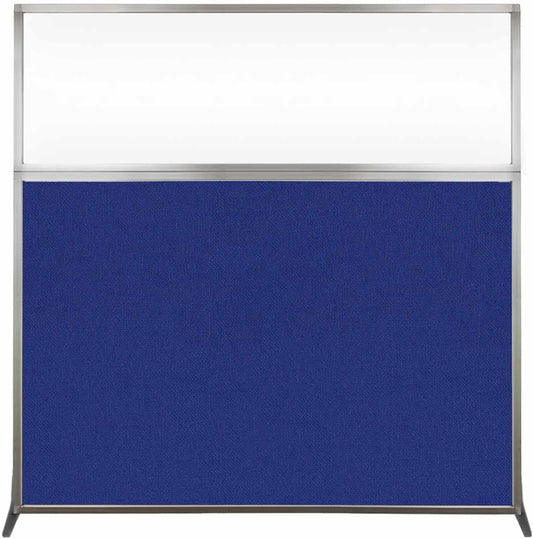 Versare Hush Screen Portable Room Divider | Workstation Wall Divider | Freestanding Privacy Hush Panels | Clear Windows | Fabric Office Divider Screen | Great for Room Separation