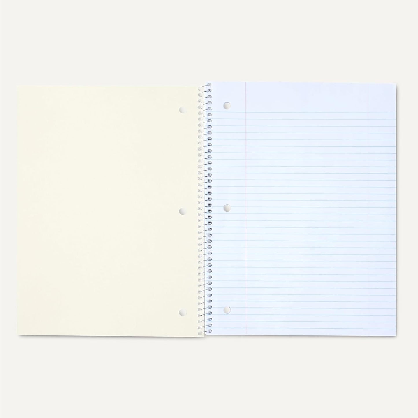 Amazon Basics Wide Ruled Spiral Notebook, 70 Sheets, 7-1/2" x 10-1/2", 3 pack, Assorted Primary Solid Colors