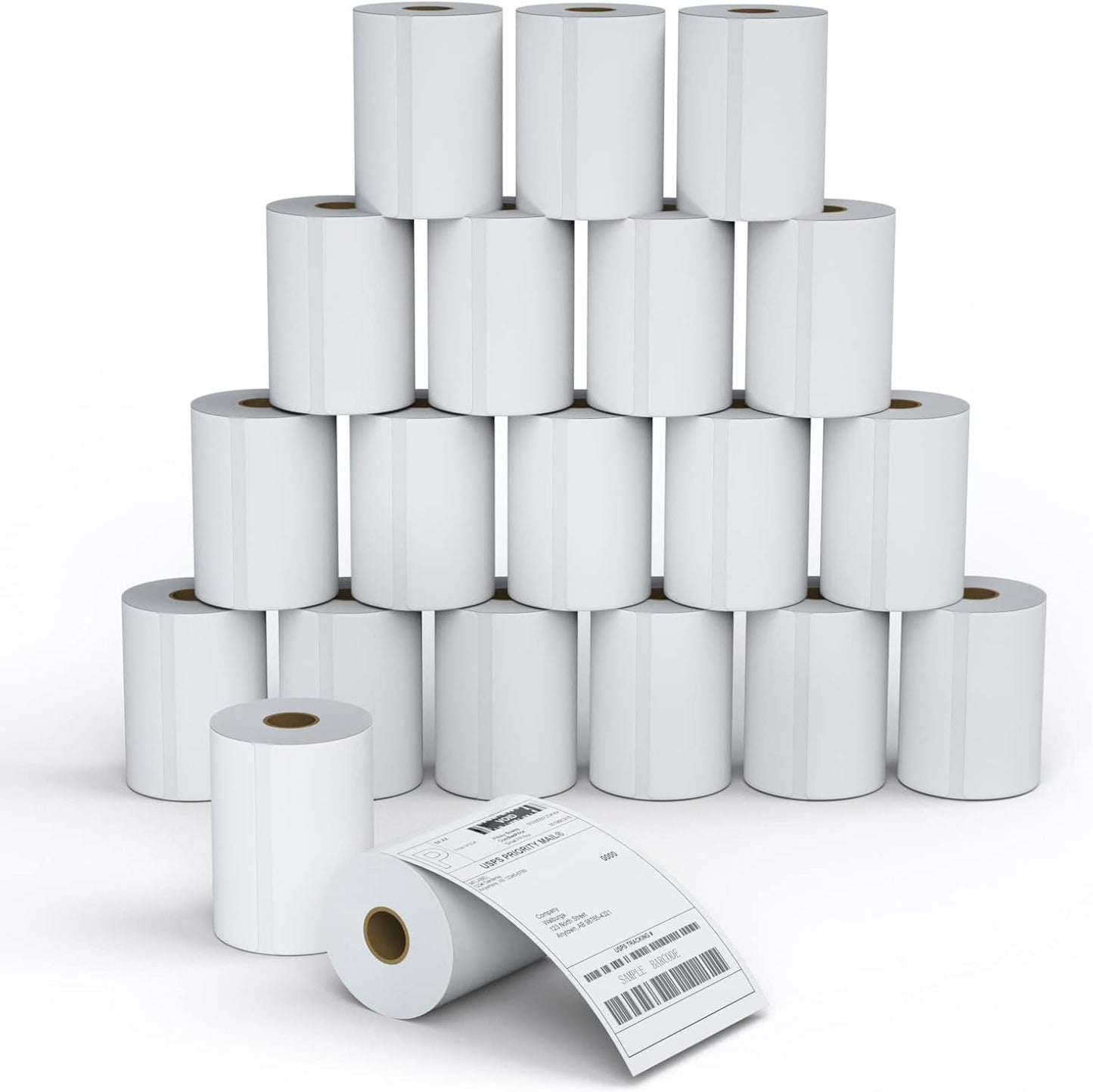 MFLABEL 100 Rolls 4x6 Direct Thermal Blank Shipping Labels for Thermal Printer Shipping Labels with Perforated