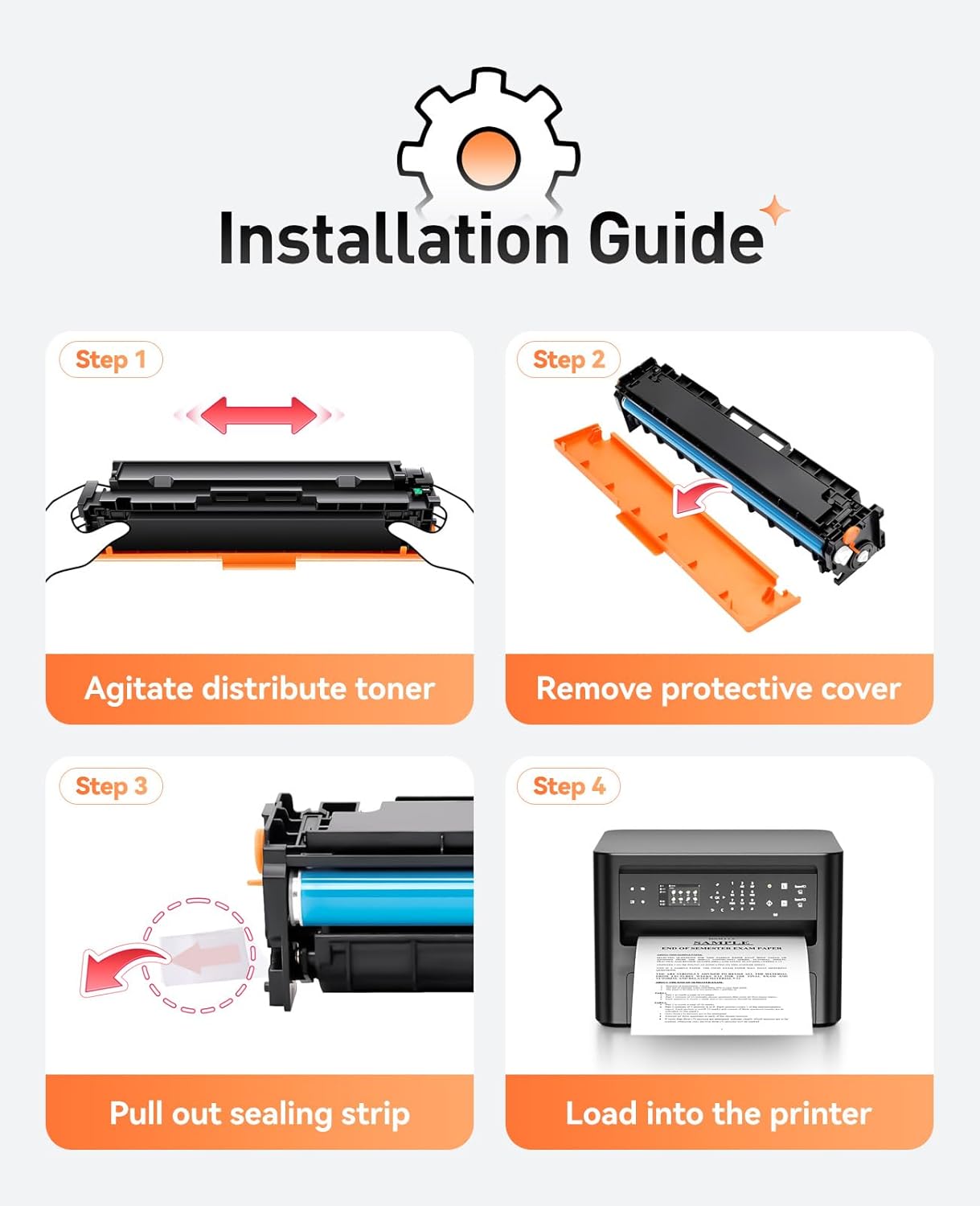 202A Toner Cartridge set 4-Pack Replacement for HP 202A 202X CF500A CF501A CF502A CF503A Compatible with HP Color LaserJet Pro MFP M281cdw M281fdw M254dw M254dn M254nw M281fdn M280nw M254 M281 Printer