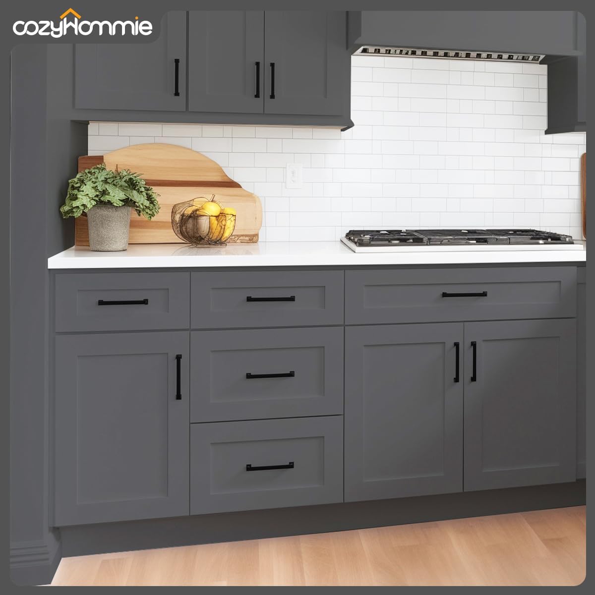 Shaker Style Pebble Grey RTA Base Drawer Cabinet by Solid Wood for Kitchen, Bathroom, Bedroom or Office with 3 Drawers and Soft Close(15" W x 24" Depth x 34-1/2" H)