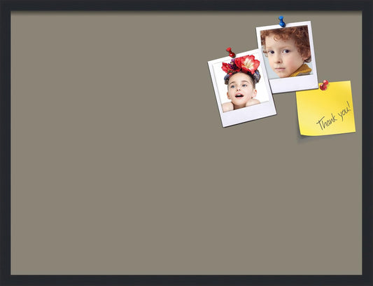 PinPix 32x24 Inch Cork Bulletin Board. This Decorative Framed Pin Board Comes with Pewter Design and a Satin Black Frame. Ideal for Home Office Decor or Message Board (PinPix-1812)