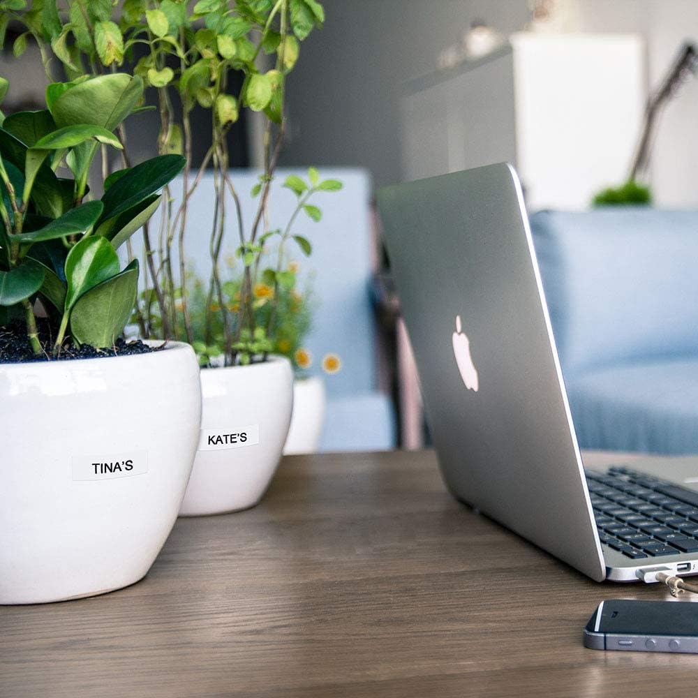 4 x Label Maker Tape Replacement for Brother P Touch M Tape M-K231 M-K231s MK231 MK-231 M231 12mm 0.47 White, Compatible with Brother P Touch PT-M95,PT-90,PT-70,PT-65,PT-85 Label Maker Refills,26.2 Ft