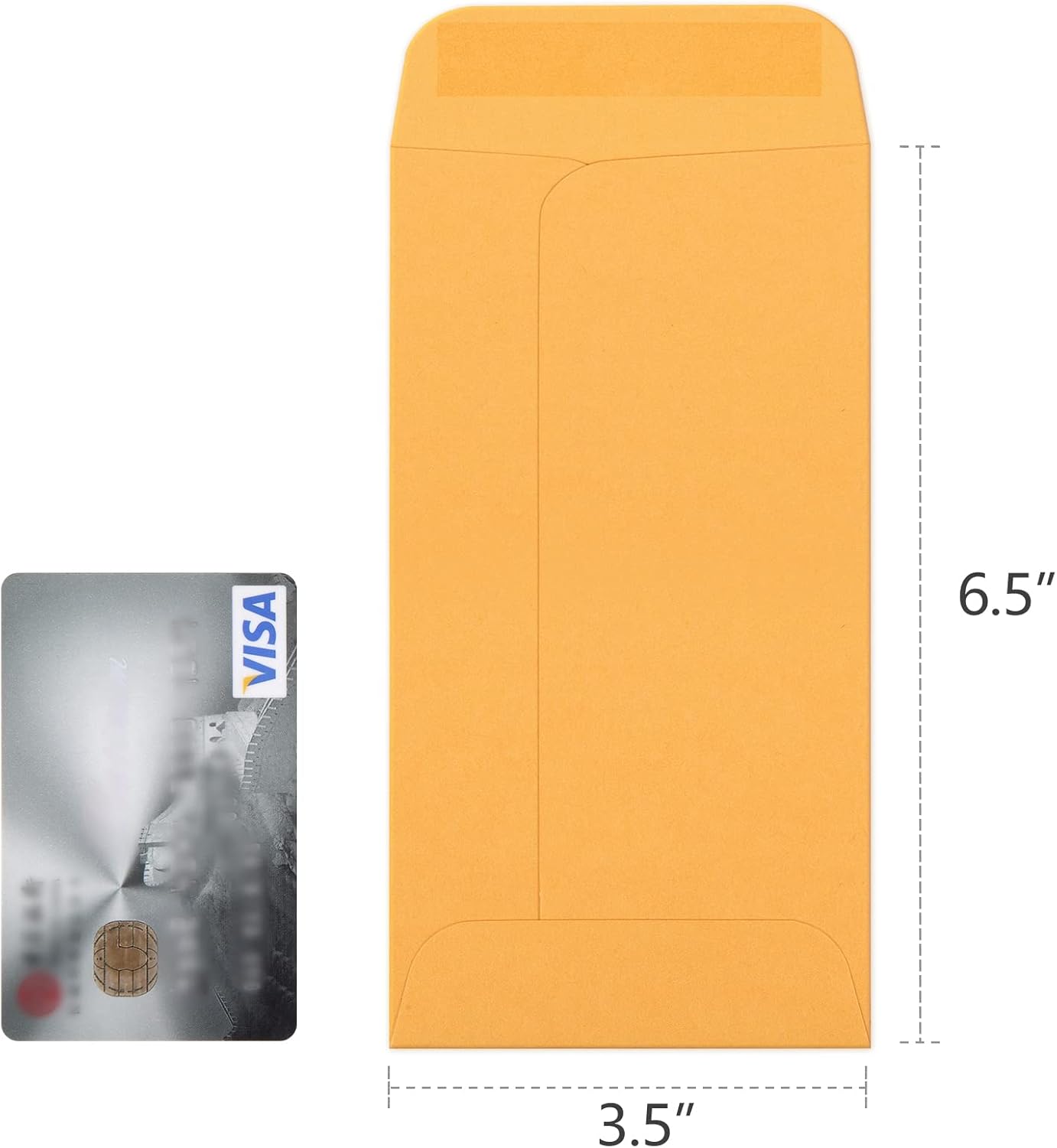 ValBox 3.5x6.5 Money Envelopes, Brown Kraft #7 Coin Envelopes, Small Parts Envelope with Gummed Flap for Seed, Cash, Budgeting (Pack of 100)