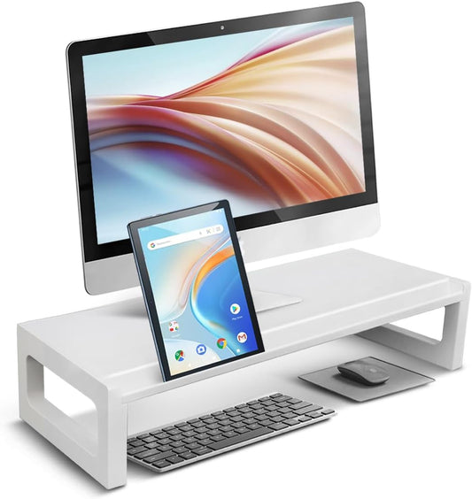 Monitor Stand Riser – 22-Inch Computer Monitor Stand with Multifunctional Slot, Multi-Purpose Desktop Storage for Laptop, Printer, TV