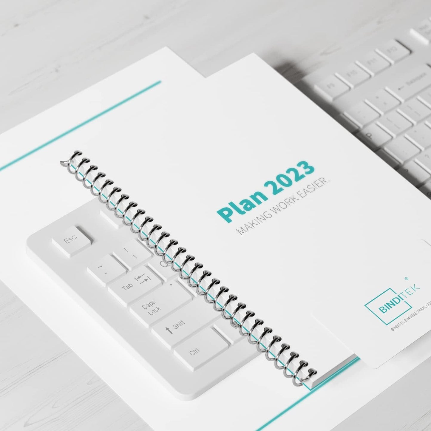 Binditek 50 Pack Plastic Spiral Binding Coils, 32mm (1-1/4"), 280 Sheet Capacity, 4:1 Pitch, Black, 48 Loops, for Letter Size, for Students and Coworkers