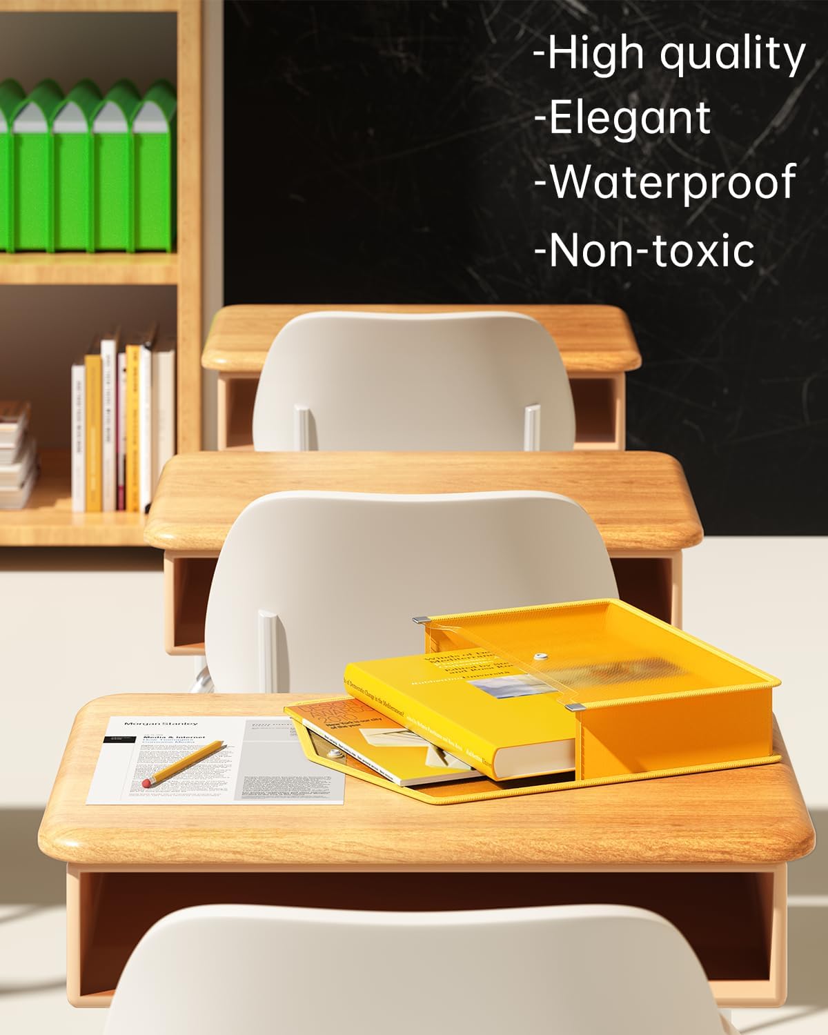 7 Pack B4 Plastic File Folders, Waterproof Transparent Expandable File Folder, Expanding File Folder Plastic File Folders, Portable Large Capacity B4 File Wallet for Office/Business/School