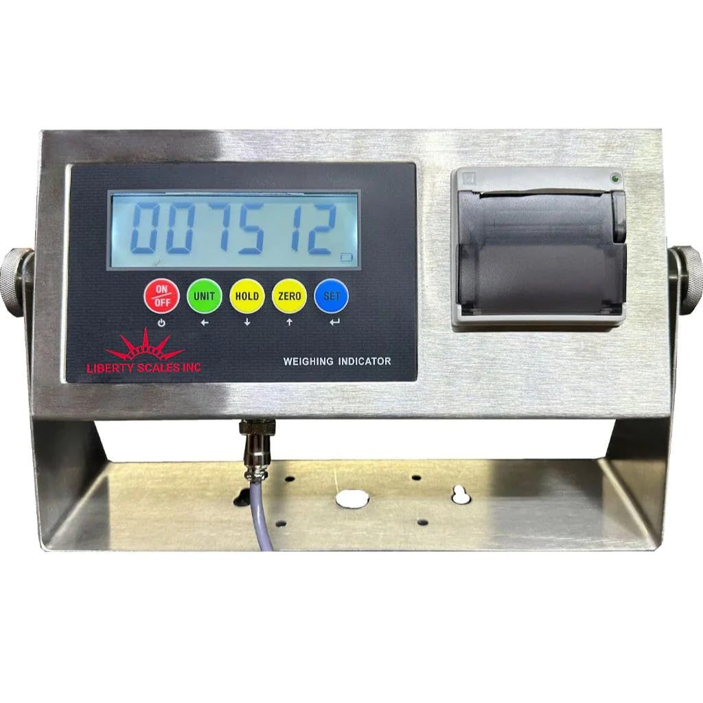 Liberty LS-7512-SS-P Stainless Steel Non-NTEP Indicator with Built-in Printer