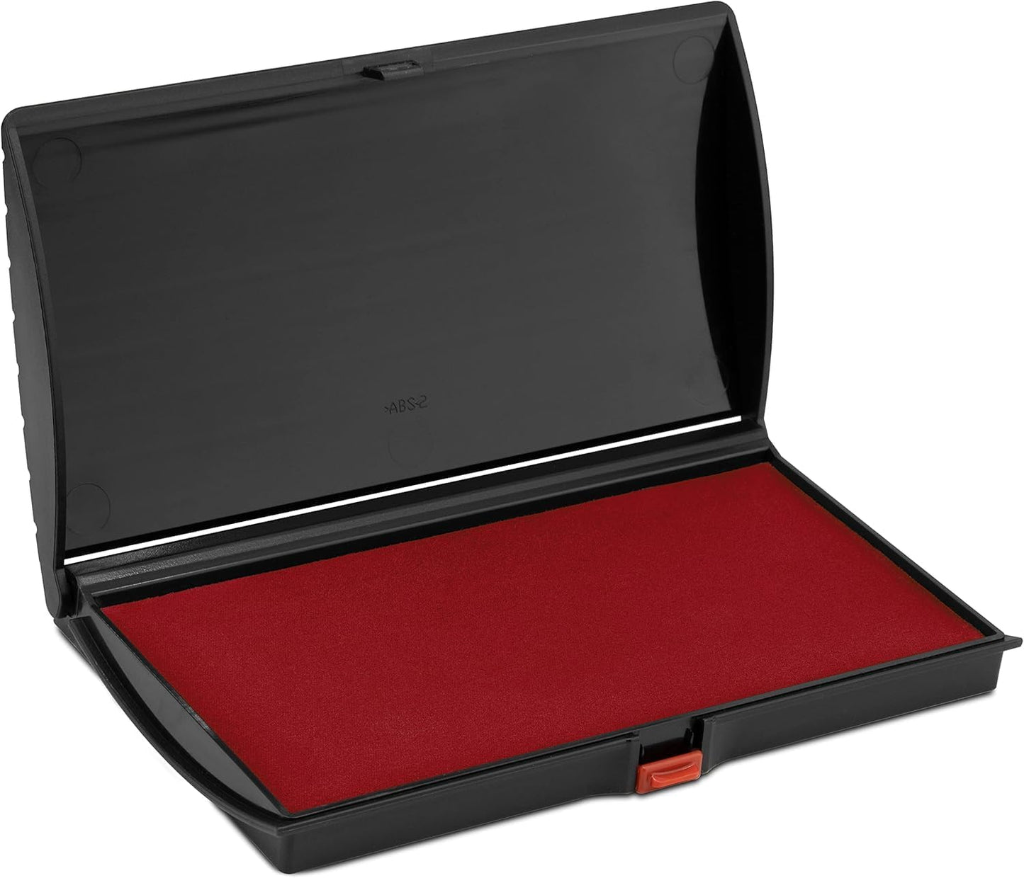 Large Premium Crimson Red Ink Stamp Pad - 3" by 6" - Quality Felt Pad - Case with Closing snap