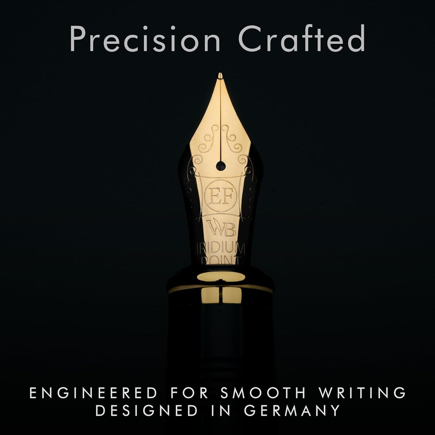 Wordsworth & Black Majesti Fountain Pen-(Red), Luxury Case, 24K Gold Finish; 18K Gilded Extra Fine Nib- Ink Cartridges, Refillable Ink Converter-Calligraphy Pen-Best Business Gift Set for Men & Women