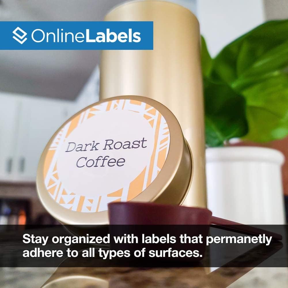 OnlineLabels 3" Round Labels – Permanent Adhesive, White Matte – for Product Packaging, Bottles, & Custom Stickers – for Inkjet & Laser Printers – Pack of 6,000 Labels, 1,000 Sheets OL2279WX