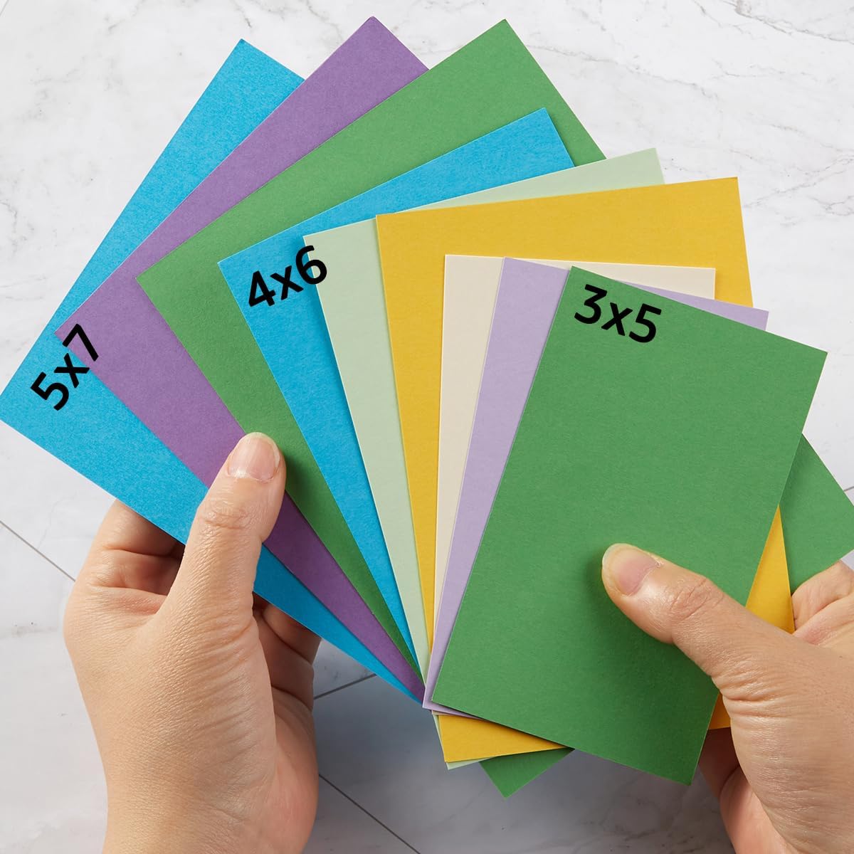 50 Sheets Blank Cardstock Paper 250 GSM Thick Heavy Cards Stock for DIY Art Projects, Card Making, Postcards, Greeting Cards, Birthday Party, Wedding Invitation (Multicolor, 4x6 inches)
