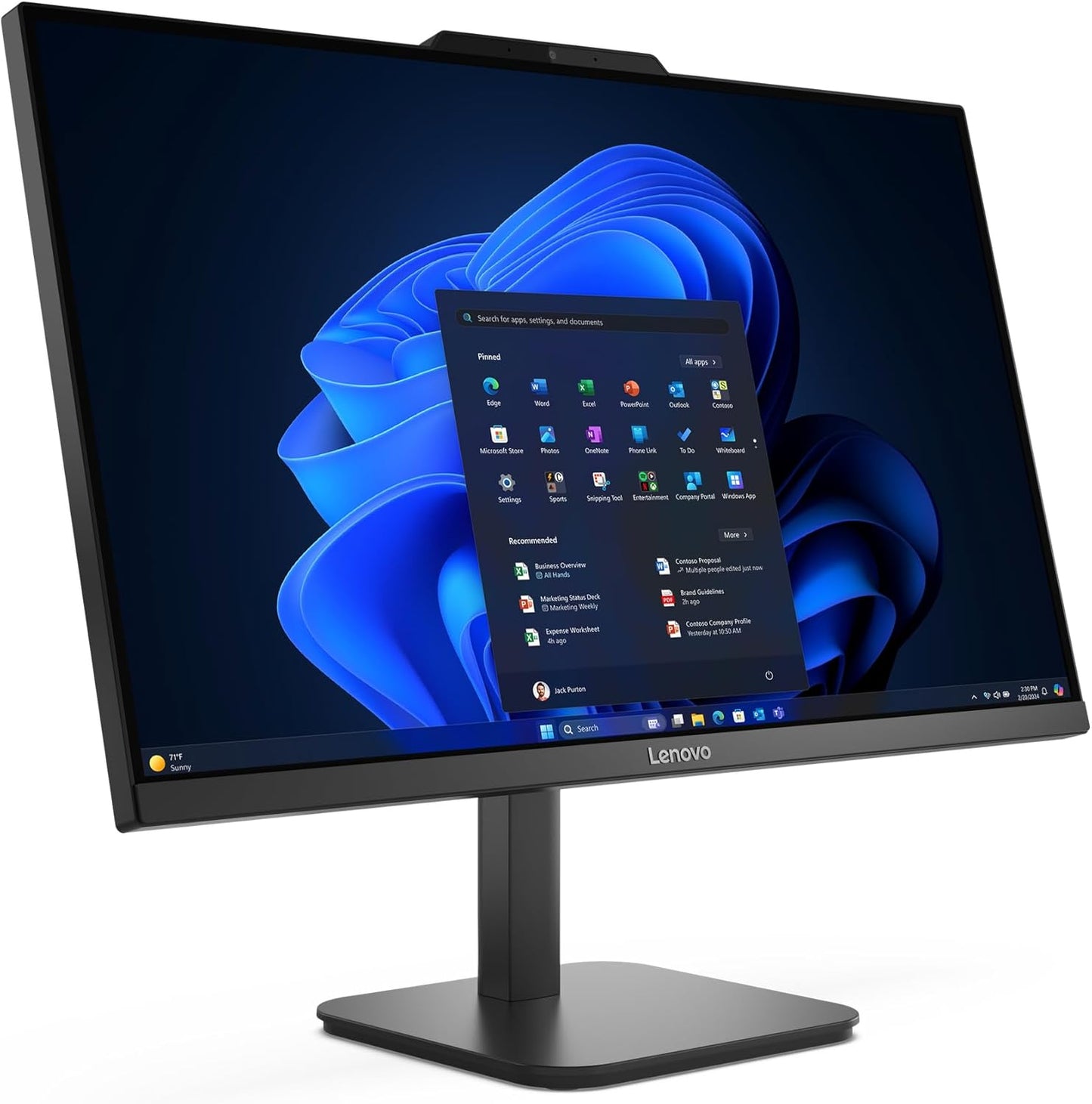 Lenovo 24 All-in-One Desktop Computer for Home Office, 32GB DDR4 RAM, 1TB PCIe SSD, Intel 4-Core Processor (Beat i3-1110G4), 23.8" FHD AIO, WiFi 6, Bluetooth, RJ-45, HDMI, Windows 11 Pro, AZ-XUT