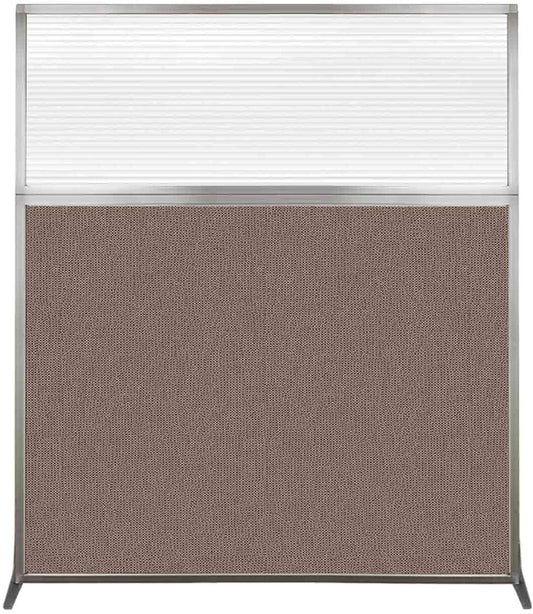 Versare Hush Screen Portable Room Divider | Workstation Wall Divider | Freestanding Privacy Hush Panels | Clear Fluted Windows | Fabric Office Divider Screen | Great for Room Separation