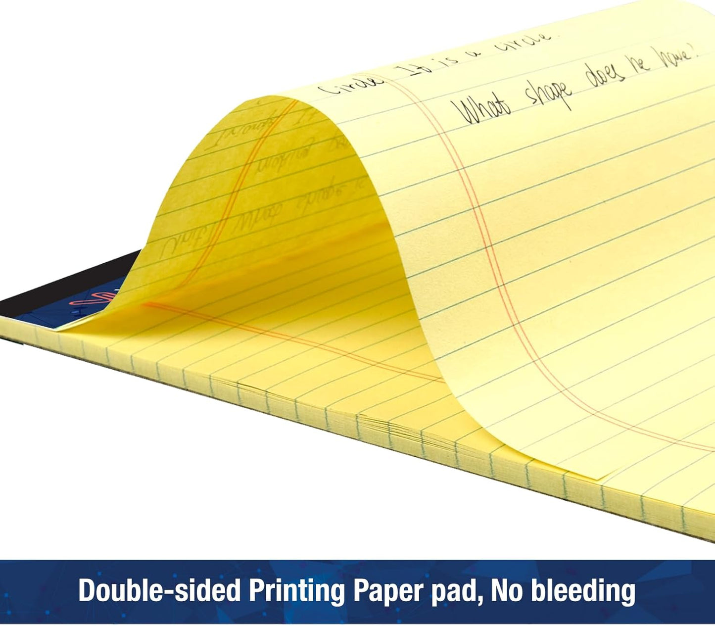 Woodlake Legal Pads 8.5 "x 14" – 6‑Pack, Wide Ruled, Premium Yellow Paper Pad No ink Bleed, Micro‑Perforated Writing Pads,50 Sheets, Legal Size Note pads for School, Office & Home, Made in USA