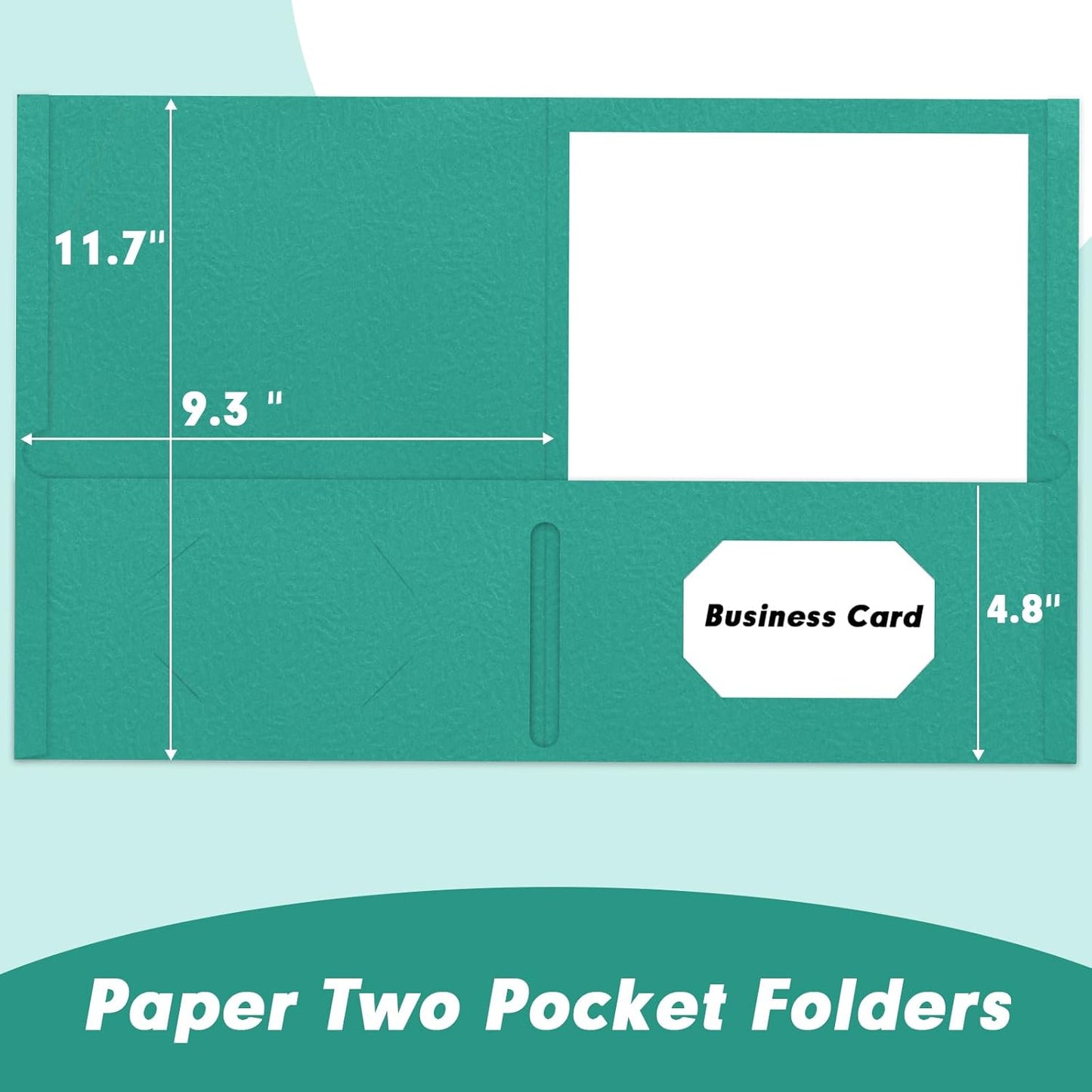 30 Pack 2 Pocket Folders - Letter Size, Assorted 5 Colors