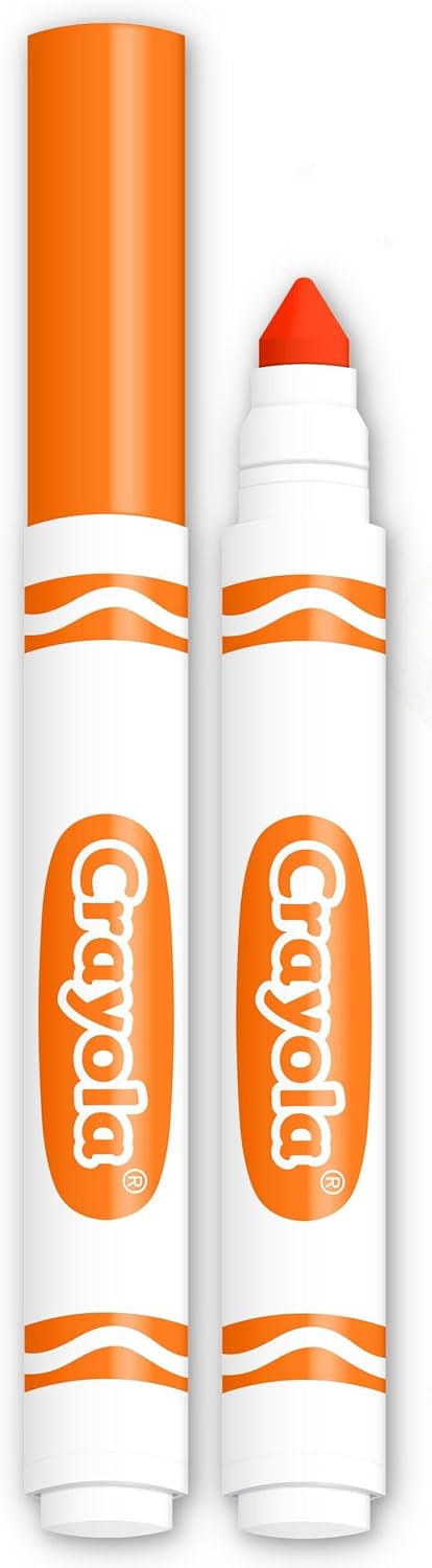 Crayola Broad Line Markers - Orange (12ct), Markers for Kids, Bulk School Supplies for Teachers, Nontoxic, Marker Refill with Reusable Box