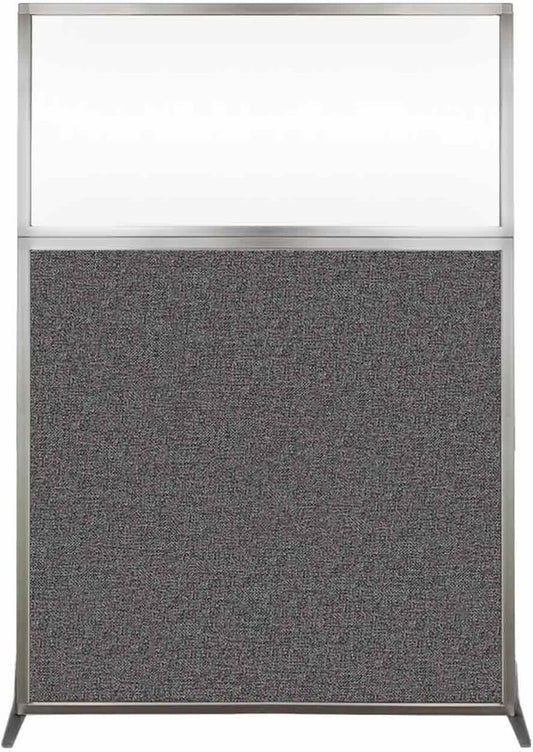 Versare Hush Screen Portable Room Divider | Workstation Wall Divider | Freestanding Privacy Hush Panels | Clear Windows | Fabric Office Divider Screen | Great for Room Separation