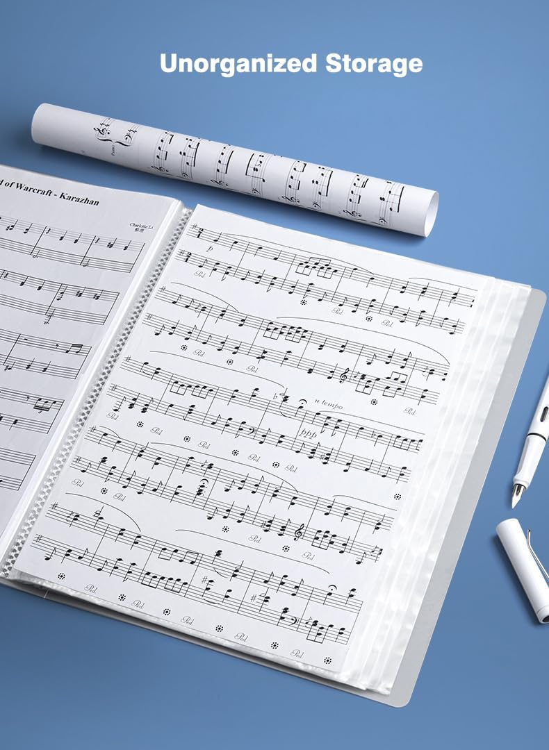 A4 80 Pockets 160/Sides Display Book Paper Document Holder, Business Presentation Book Presentation Folder (80 Pockets Transparent Purple)