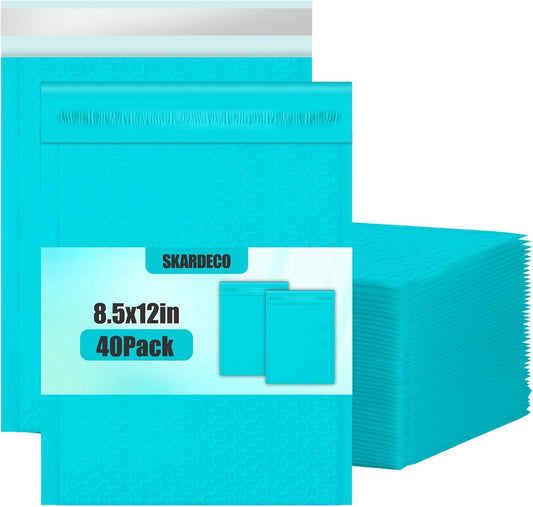 Bubble Mailers 8.5x11inch 40Pack Teal Bubble Mailers Self-Seal Padded Mailing Envelopes Bubble Opaque Padded Mailer for Small Businesses to Package and Mail Jewelry Cosmetics#2