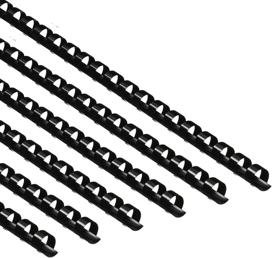 Yunsailing 150 Pack Plastic Binding Combs Plastic Binder Comb Ring 19 Ring Binding Spines Letter Size Spiral coils for Notebook Calendar(3/8 in,Black)
