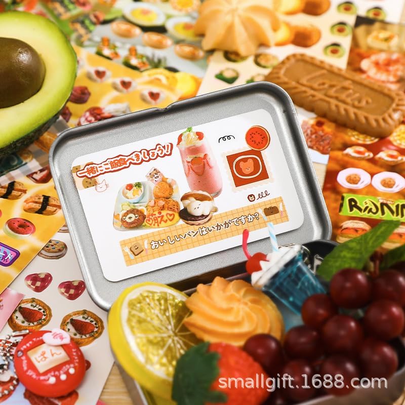 Alideco 25pcs Scrapbook Stickers Vintage Cute Cake Dessert Food Sticker Book for Adults Sticker journaling Stickers for Scrapbooking (tianweijiyi)