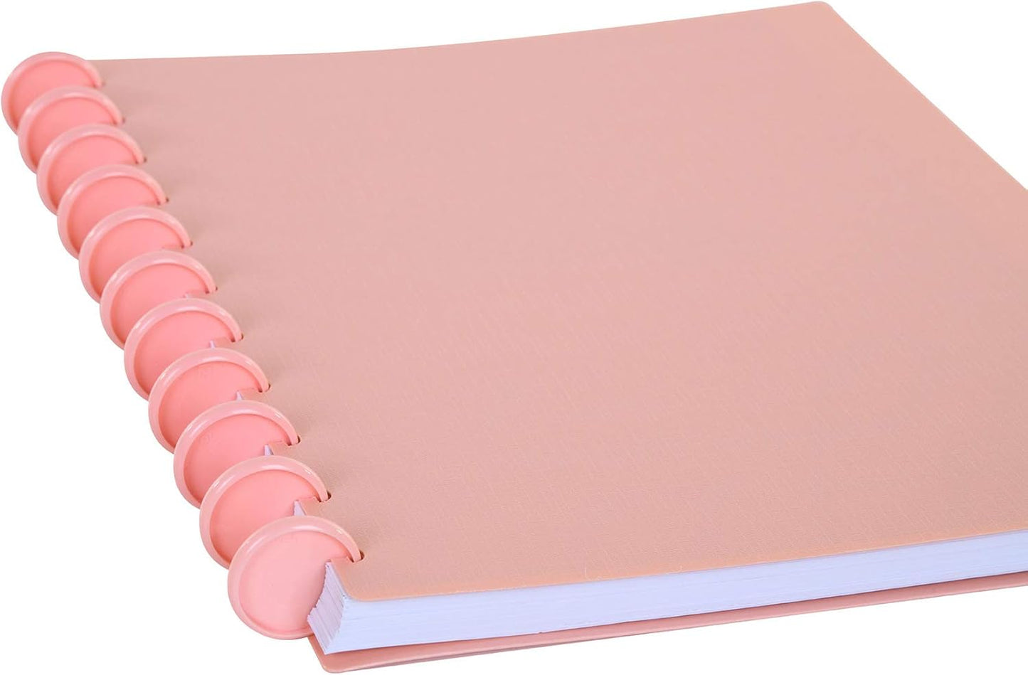 Talia Discbound Notebooks, Planner, Customizable, (Salmon w/Salmon Discs, Letter (8.5in x 11in))
