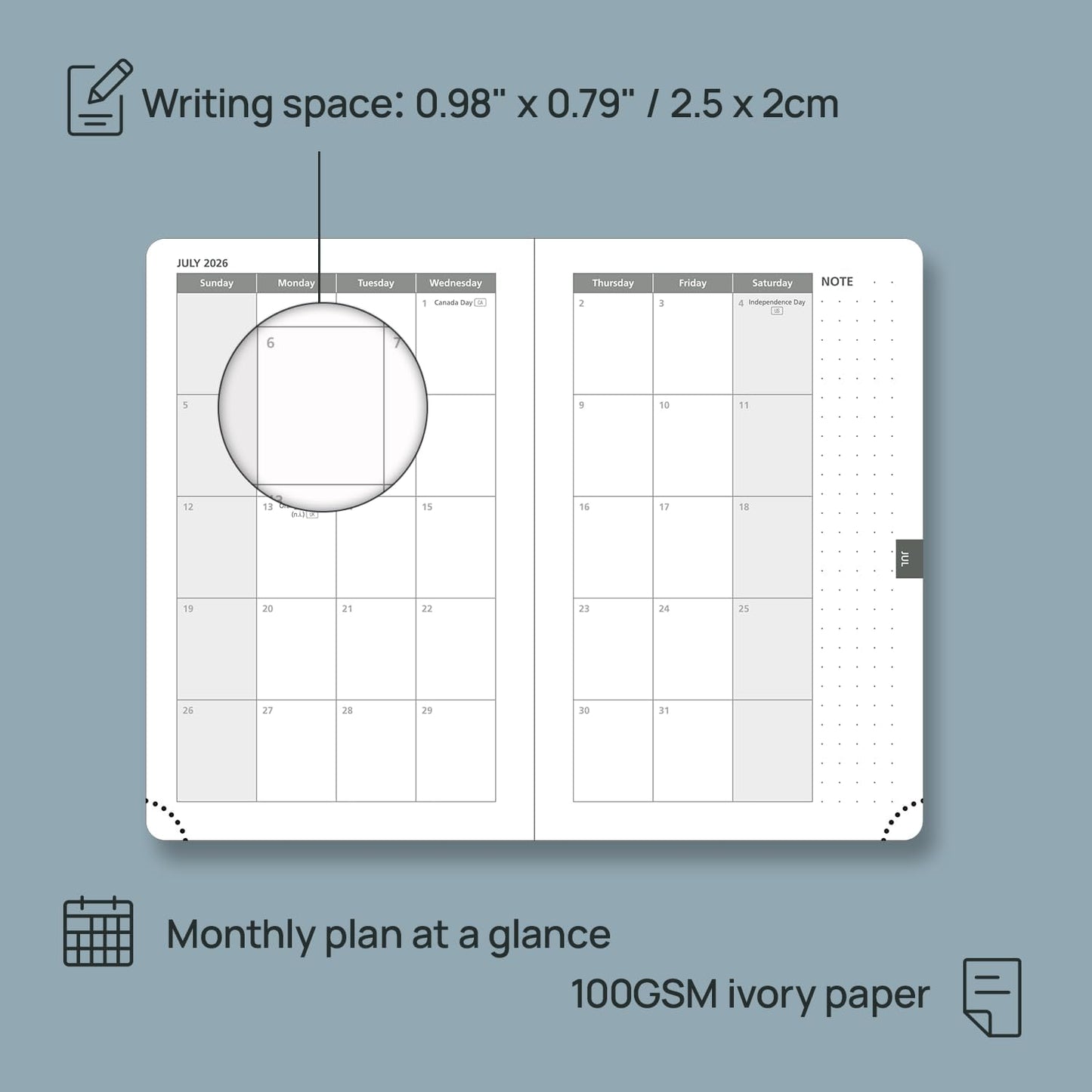 POPRUN Pocket Calendar 2026 (Small Size- 4'' x 6.25") Weekly and Monthly for Purse - Planner 2026 (Jan. 2026 - Dec. 2026) with Vegan Leather Soft Cover, Plastic Ruler, Pen Holder and More - Green