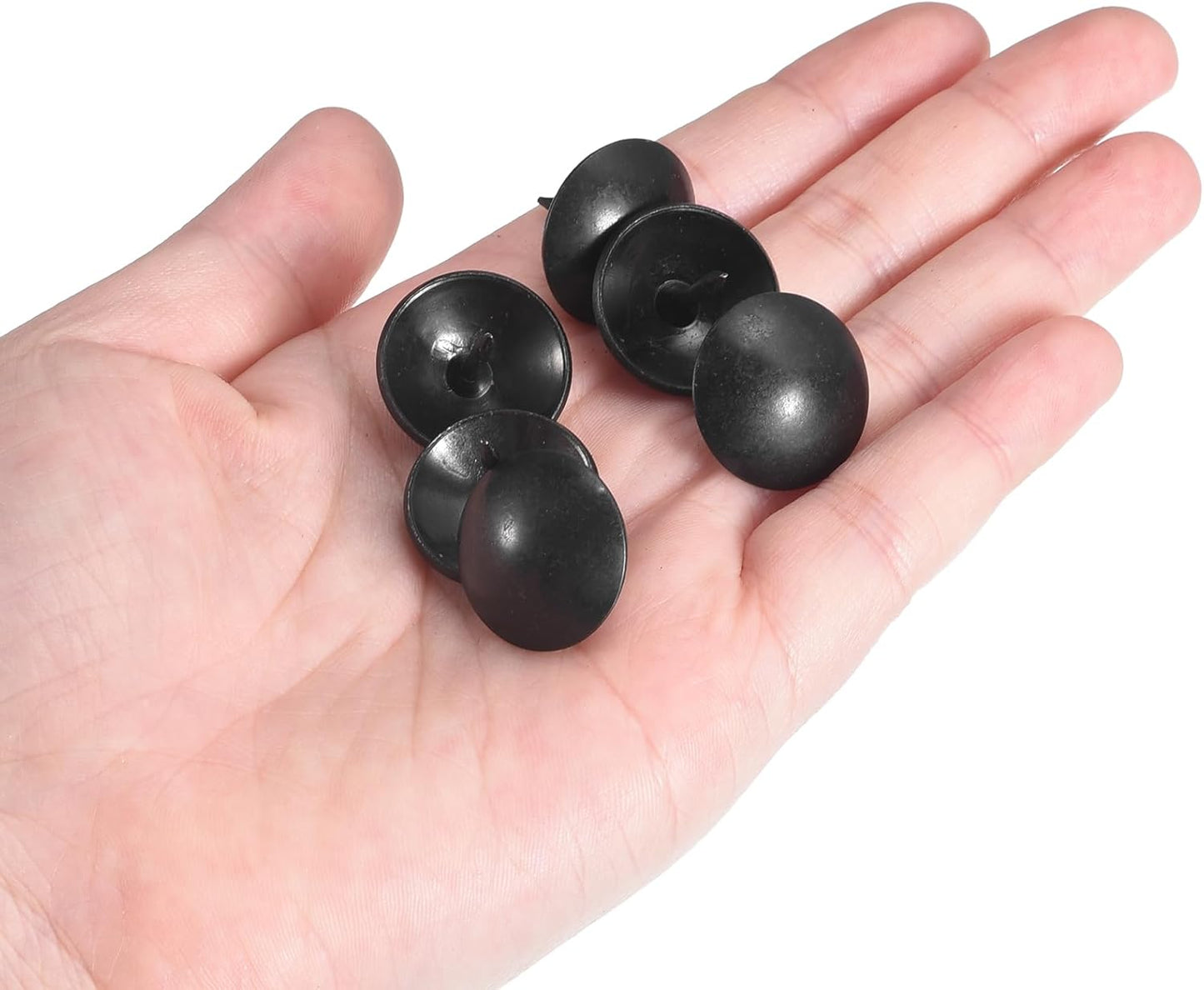 uxcell Upholstery Tacks Nail Pins Furniture, 50Pcs 19x16mm Thumb Tack Pins Assortment Kit Carbon Steel for Home Sofa DIY Decorative Nail Heads Nails, Black