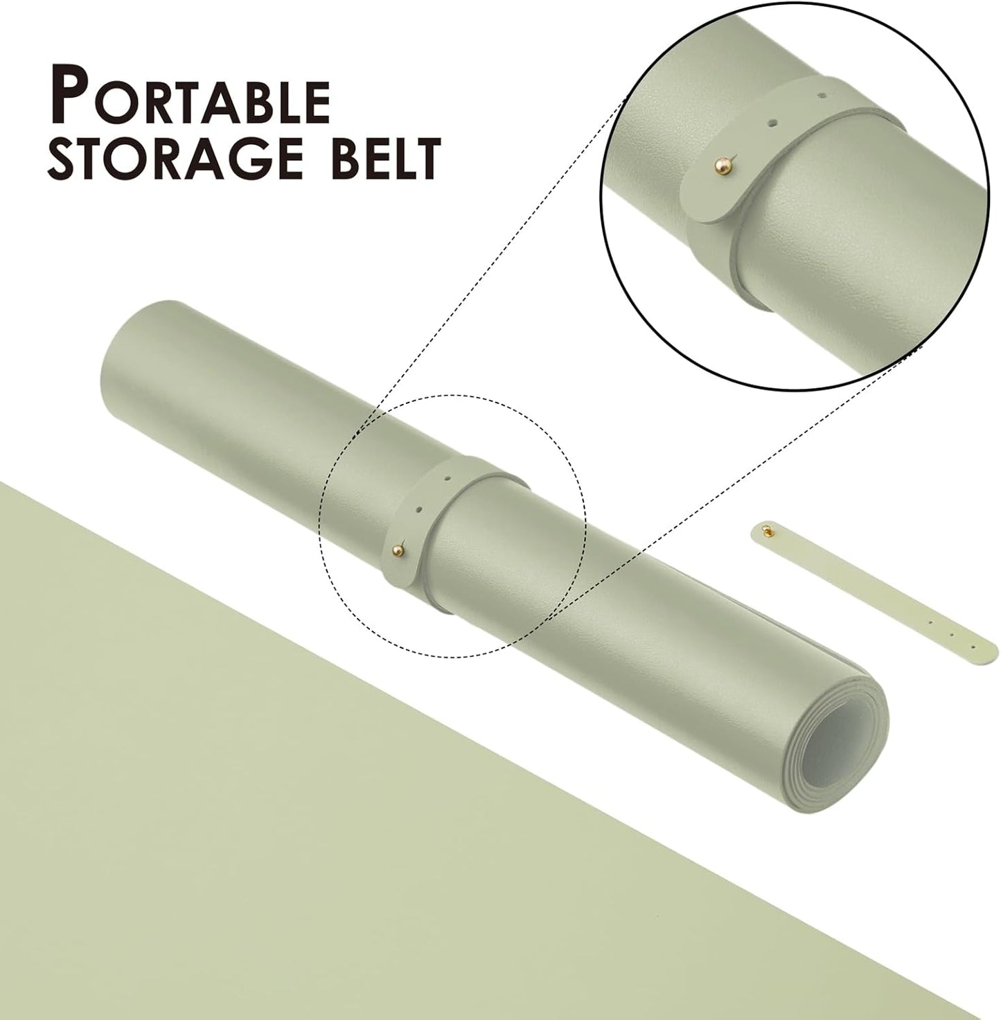 Leather Desk Mat - Non-Slip PU Pad for Office and Home - Organization Accessory - Ideal for Large Mouse Pads (Light Green, 31.5" x 15.7")