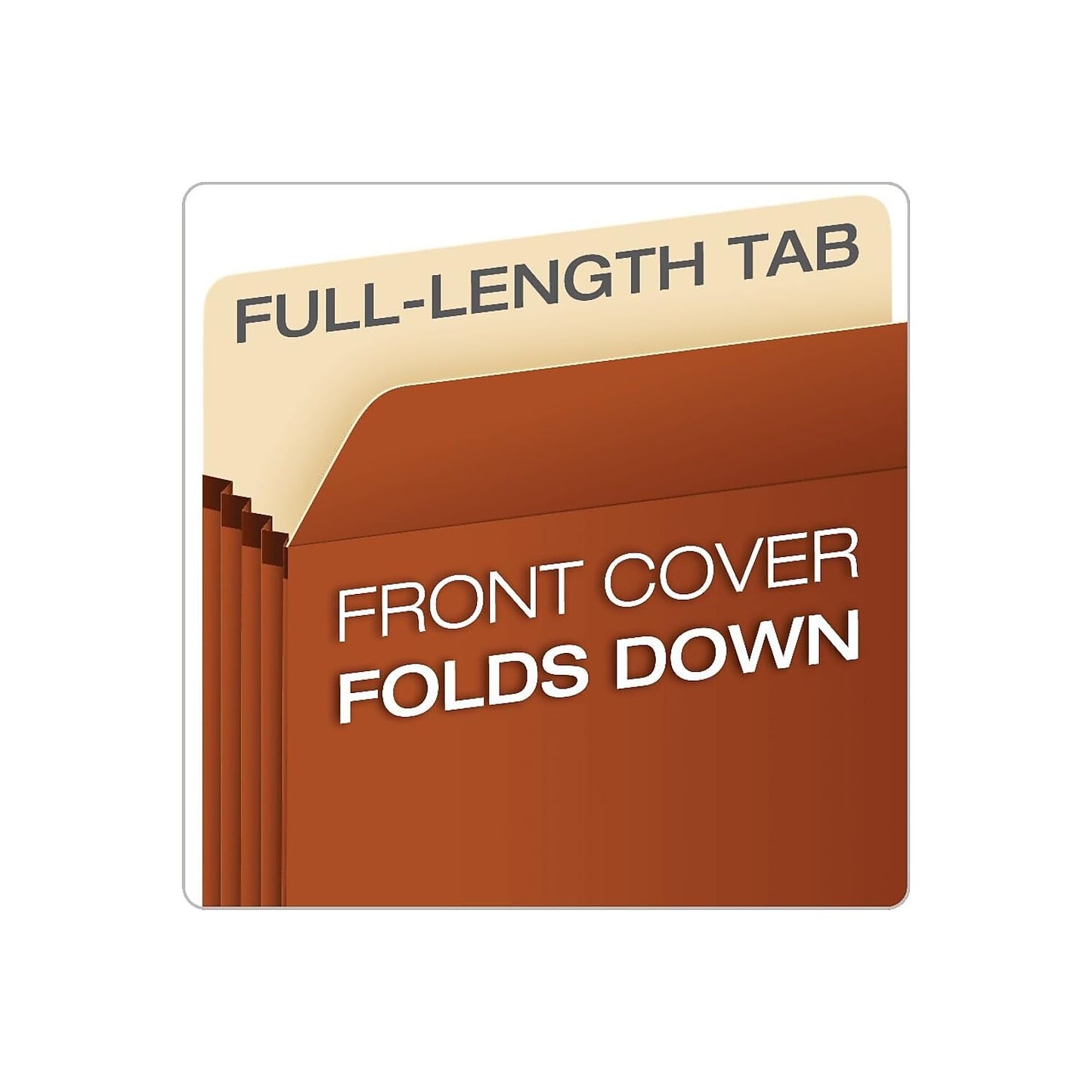 Pendaflex Expanding File Pockets, Letter Size, 5.25" Expansion, Reinforced with DuPont™ Tyvek® Material, Letter Size, Redrope, 10 Per Box (1534G-OX)