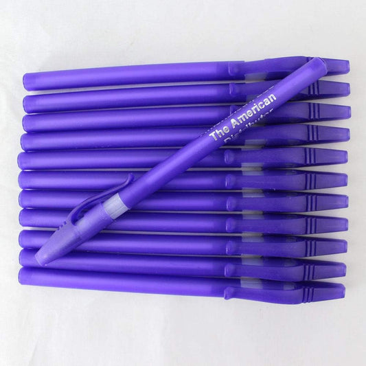 ezpencils - Personalized - Solid Purple Colored body with a white Silicone Gripper - Willowy Pens - Free Personalization
