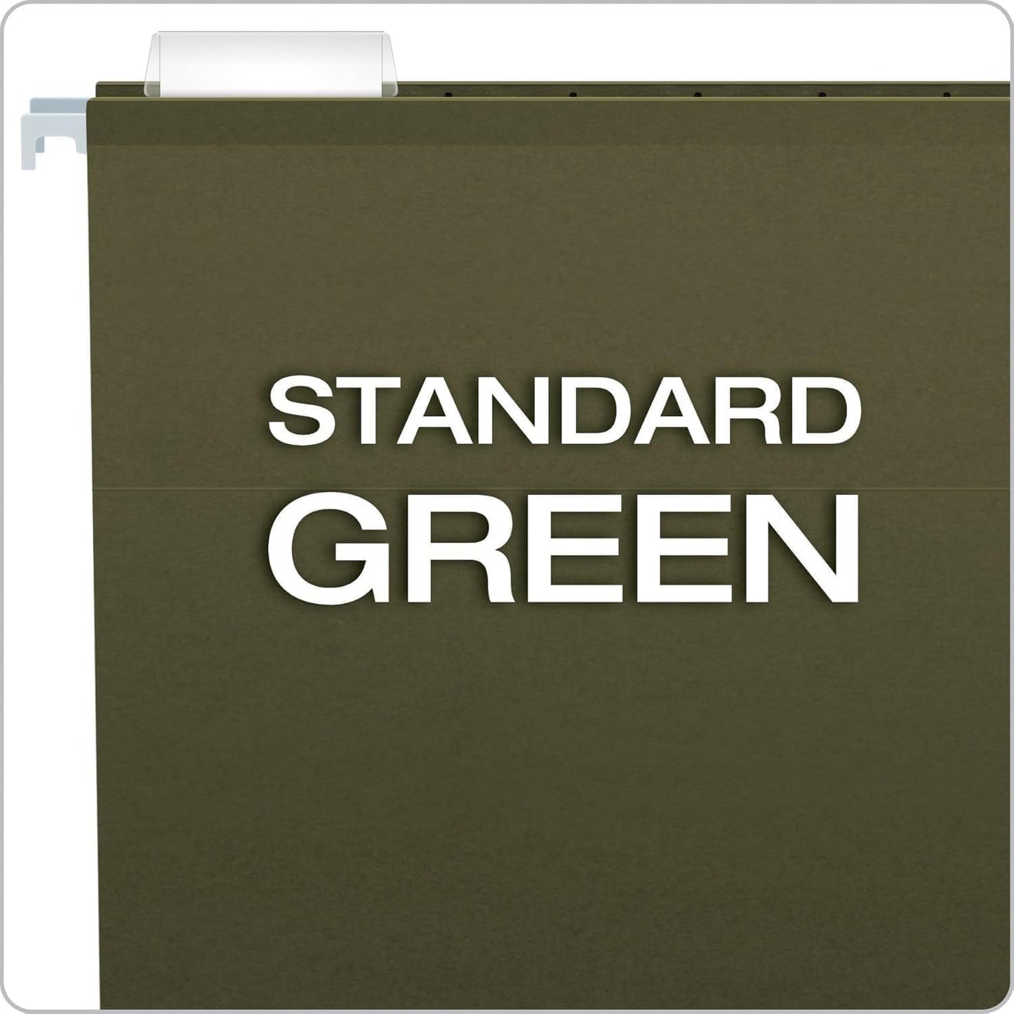 Pendaflex Hanging File Folders Letter Size - 100 Pack - 1/5 Cut Adjustable Tabs - Green Bulk File Folders with Tabs 8.5 X 11 Inches