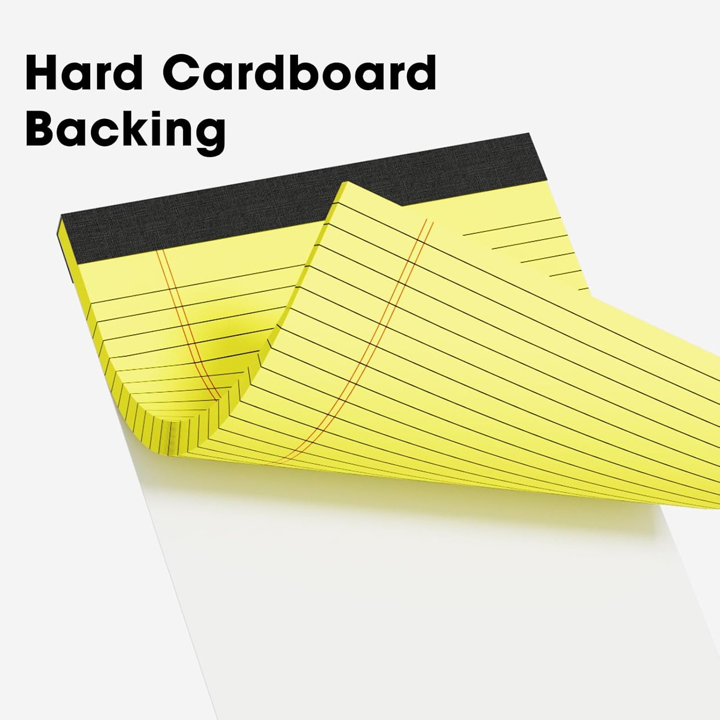 Yellow Legal Pads Note Pads 8.5 x 11 inch Wide Ruled, 30 Sheets/Pad, 20lb Colored Paper, Perforated Notepad with Sturdy Back (3 Pads Yellow)