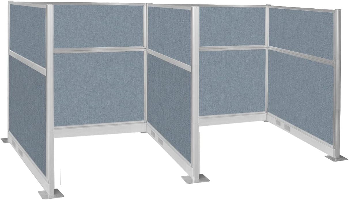 Versare Pre-Configured Hush Panel Electric Cubicle | Workstation Divider Walls | Cubicle Privacy Panels | Office Partition Walls