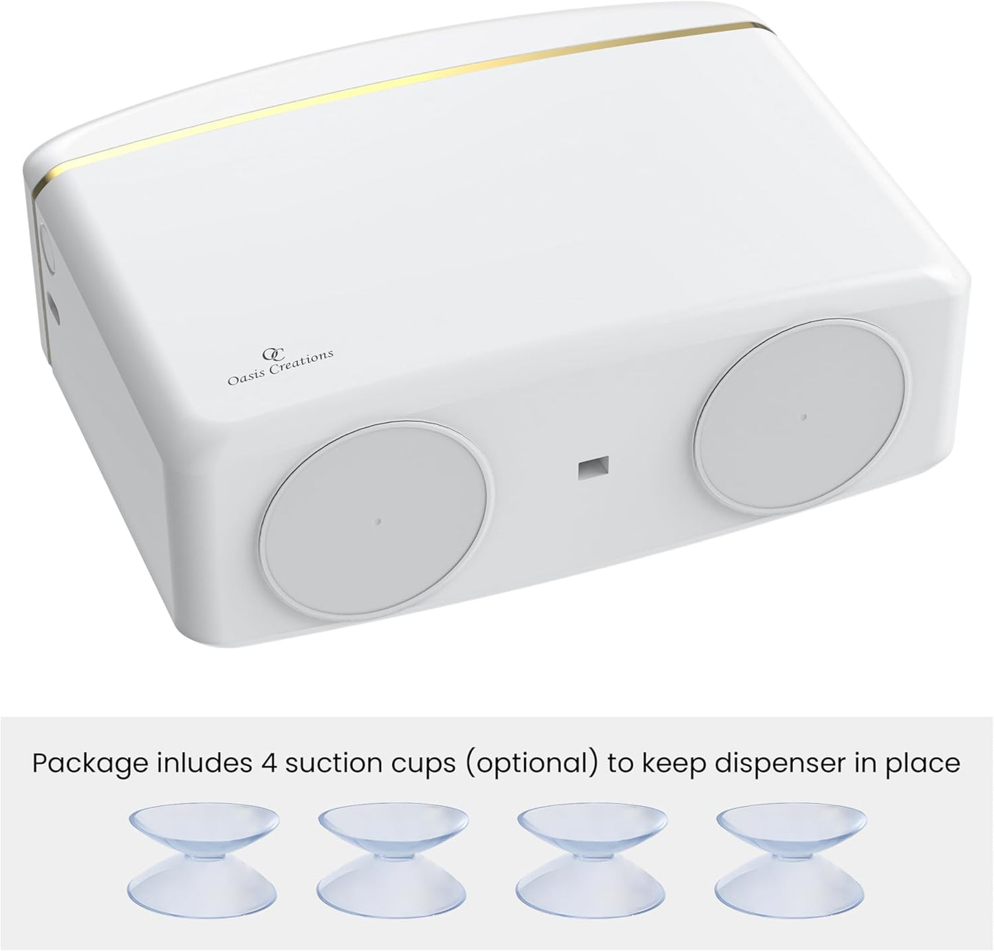 Countertop Multifold Hand Paper Towel Dispenser by Oasis Creations, Single Sheet Dispensing – Glossy White