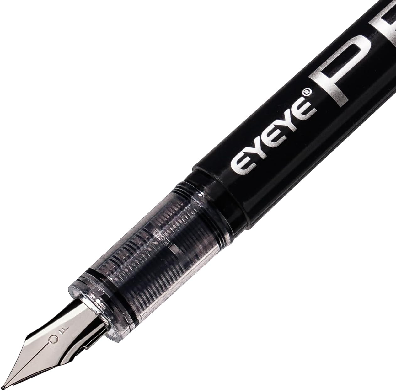EYEYE Disposable Fountain Pens Fine Point, 8 Pack Black Calligraphy Pens for Writing, Stainless Steel Nib, Smooth Writing for Journaling, Drafting, Sketching, Doodling & Office Supplies