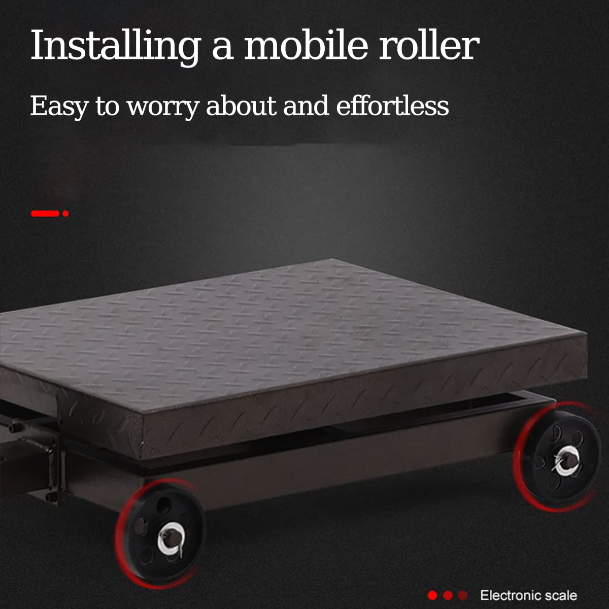 Large Platform Scale with Wheel 660 LB Floor Weight Computing Postal Scale Digital Perfect Industrial Platform Scale Foldable for Postal Luggage Shipping Mailing Weighing