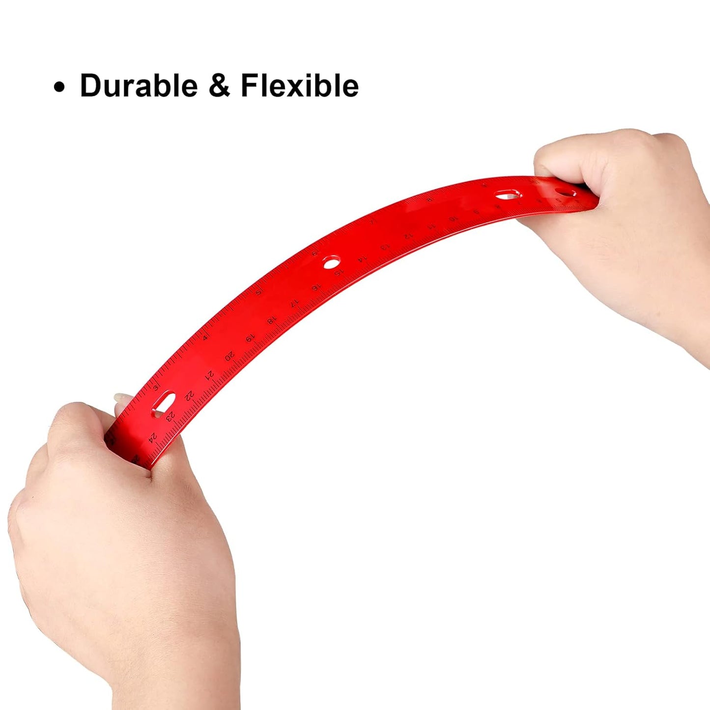 TaoBary 60 Pcs 12 Inch Plastic Ruler Bulk Plastic Ruler for Classroom Straight Rulers for Students Ruler with Inches and Centimeters for Students School Supplies