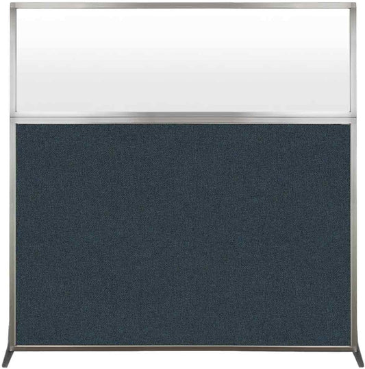 Versare Hush Screen Portable Room Divider | Workstation Wall Divider | Freestanding Privacy Hush Panels | Frosted Windows | Fabric Office Divider Screen | Great for Room Separation