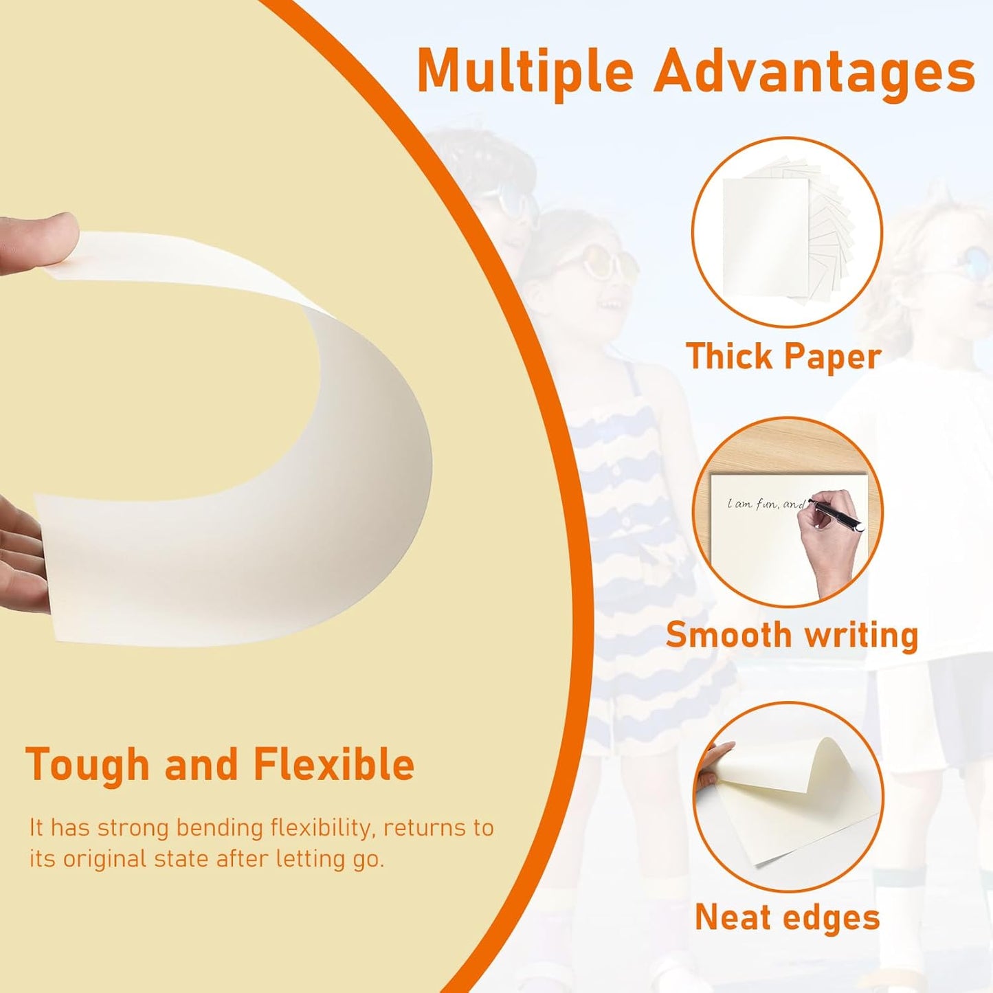 100 Sheets Cream Shimmer Cardstock 8.5 x 11 Off White Paper, 92lb Heavyweight Ivory Paper Card Stock for Business Cards, Invitations, Crafting, Thank You Cards, Making Card, Menus