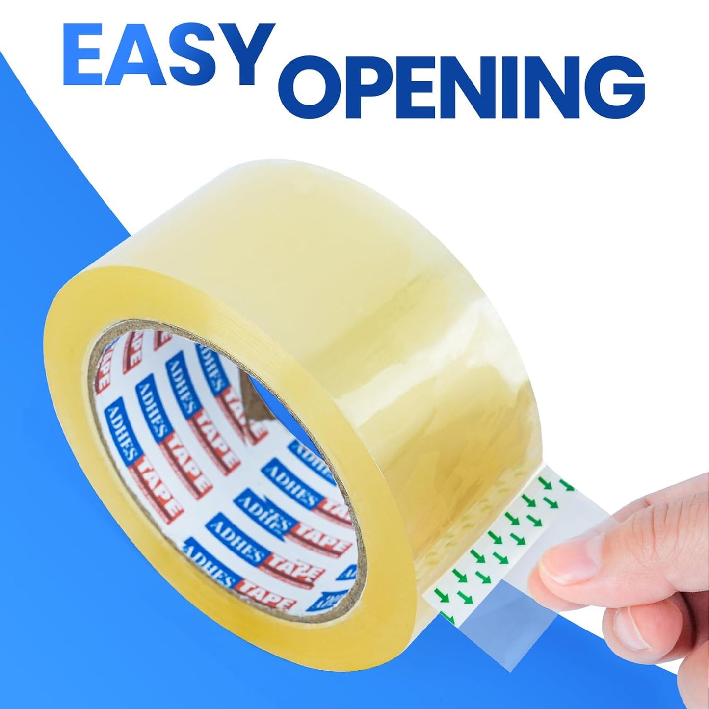 ADHES Packing Tape, 12 Rolls 1.88 inch x 60 Yards Clear Duct Tape 2.7Mil Heavy Duty Shipping Tape for Moving Boxes, Shipping, Mailing