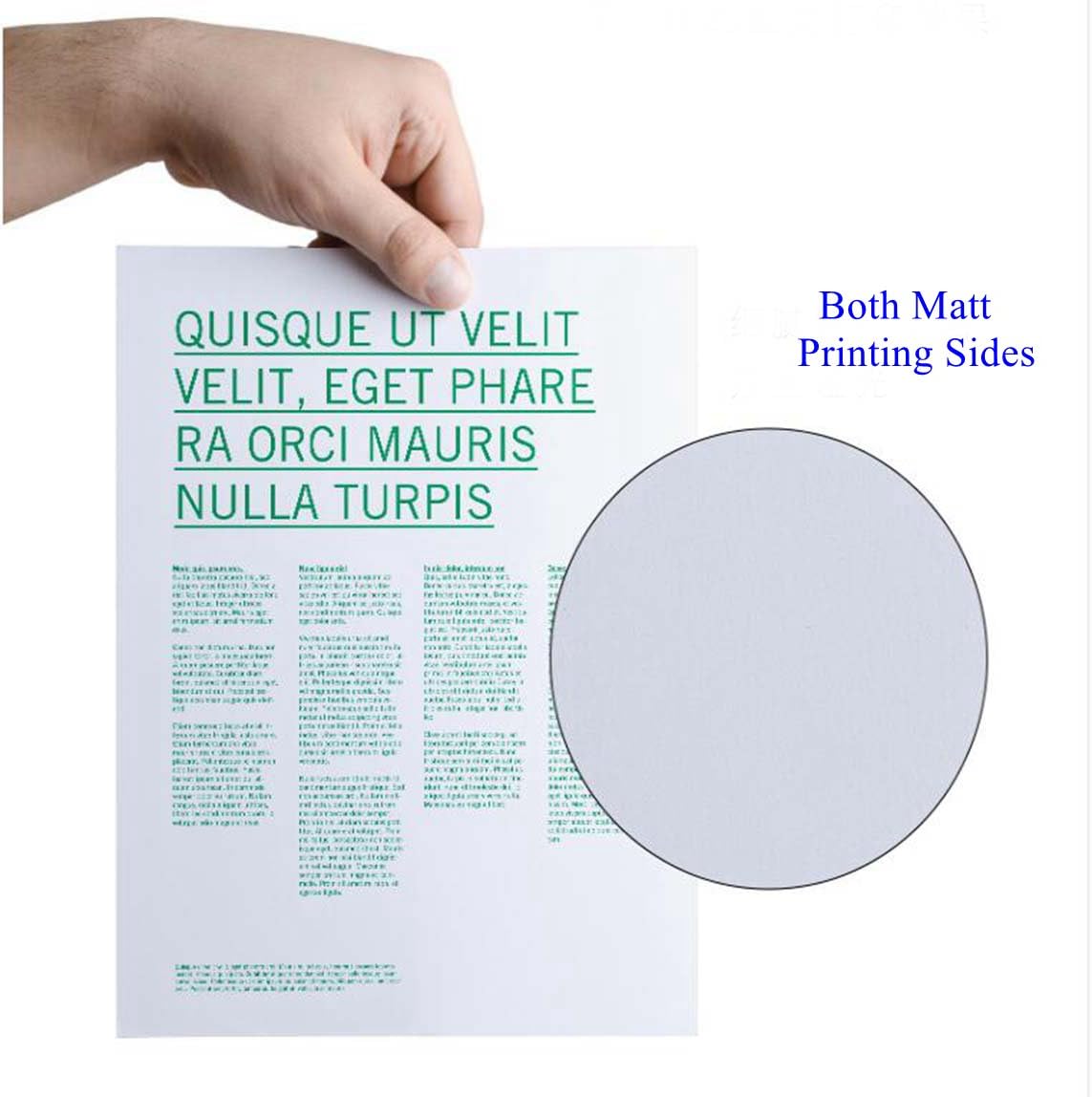 Uinkit 100 Sheets Thin Matte Presentation Paper letter size Double Sided 8.5x11 38lb 140gsm Printable on Both Sides Brochure Photos Picture Poster Playbill Flyer Coated for laser and Inkjet Printer