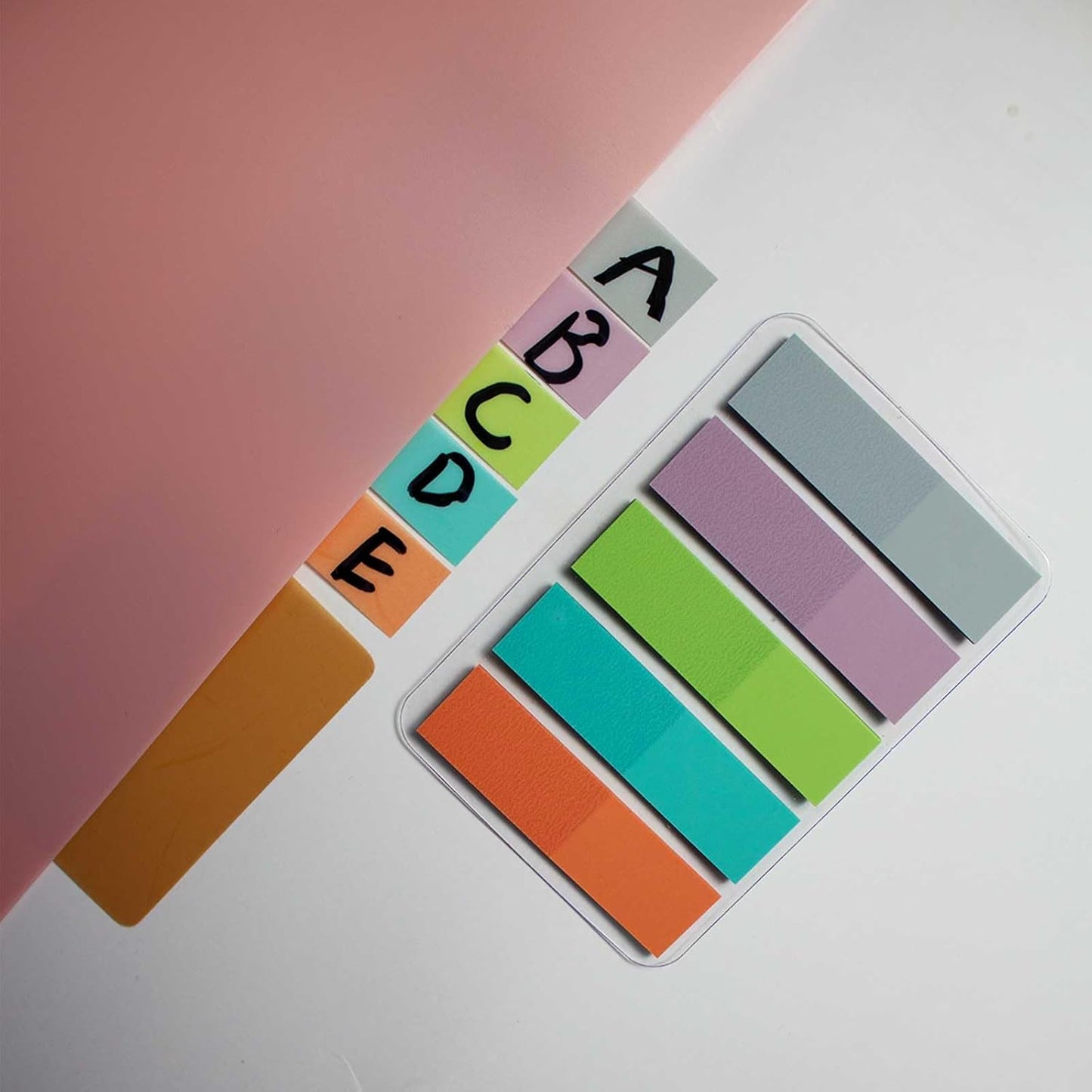 ELII 300 Pcs Tabs 2 Inch Sticky Index Tabs, Writable and Repositionable Book Tabs Page Tabs Colored Page Markers, Tabs for Books, Notebook Tabs, Tabs for Annotating Books (Pastel)