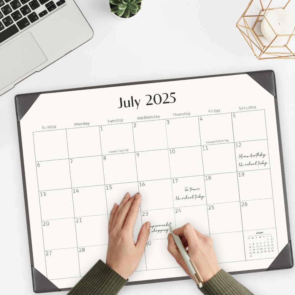 Desk Calendar 2025-2026, KOPEESY 22" x 17" Large Calendar with Desk Mat, From Now to June 2026, 22 x 17 Desk top Calendar for Home School and Office