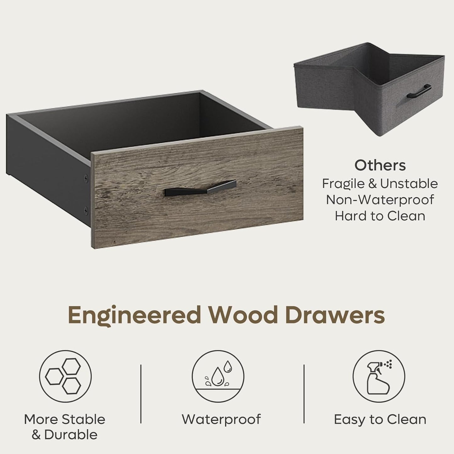 Bestier L Shaped Desk with 4 Drawers, 63" x 47" Executive Desk with Open Storage & Monitor Stand, Corner Desk with 2 File Drawers & Modesty Panel for Home Office, Gray