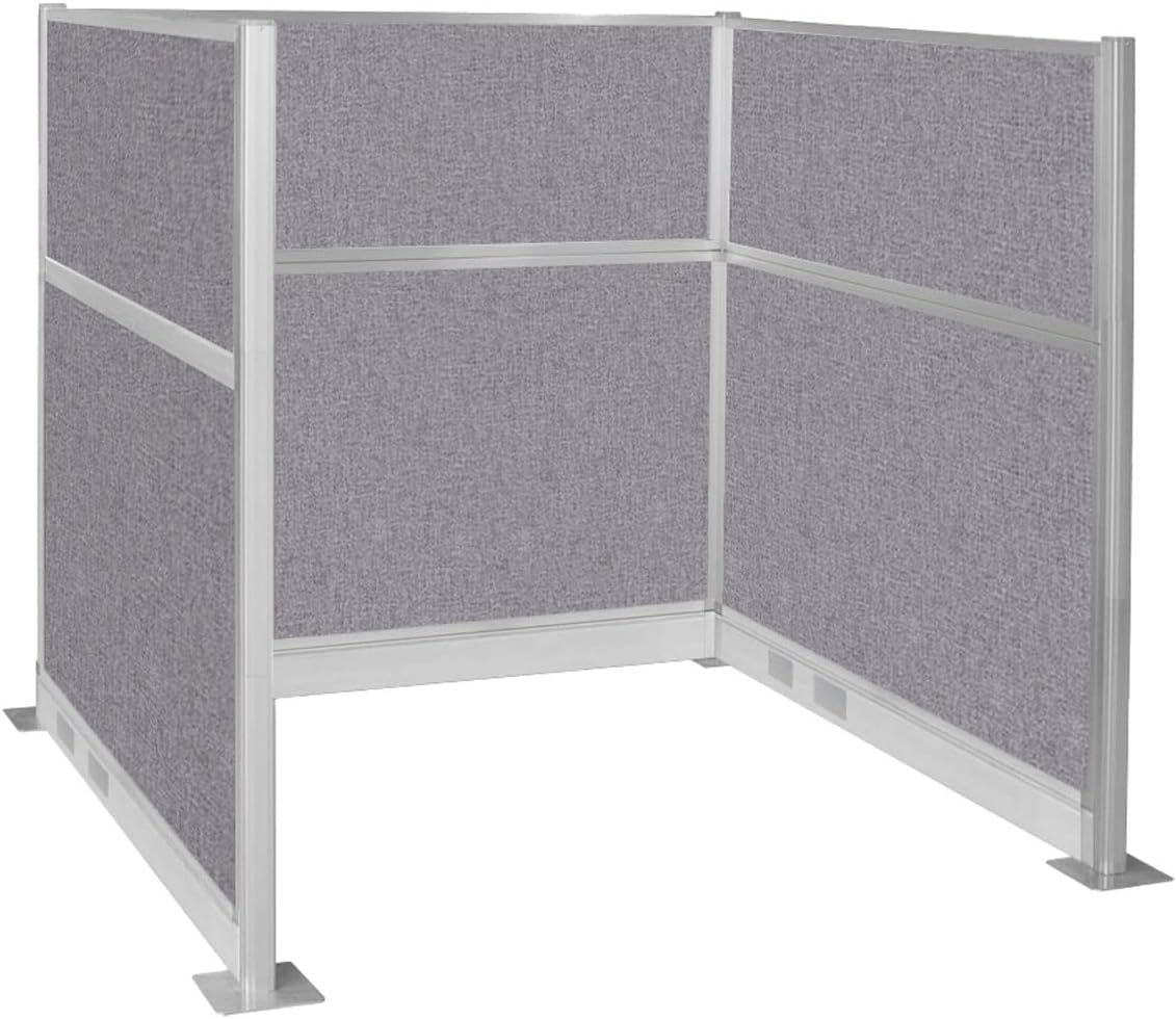 Versare Pre-Configured Hush Panel Electric Cubicle | Workstation Divider Walls | Cubicle Privacy Panels | Office Partition Walls