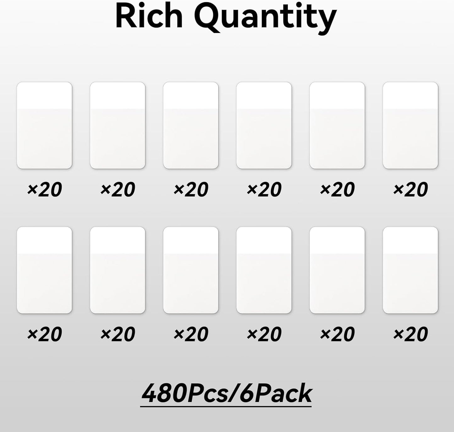 Sticky Index Tabs, Page Markers Writable File Tabs Flags for Notebooks, Binders, File Folders, Books 1.6 x 1 Inch, White (480 Pieces)