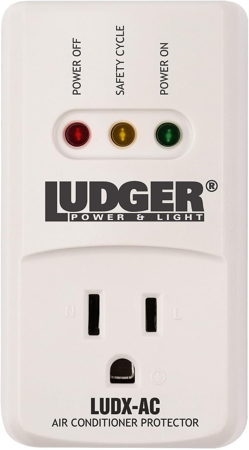 Ludger Power Surge Protector (LUDX-AC), ETL Certified, Reliable Protection, 4-Minute Safety Cycle, 3 Modes LED Indicator, 2/3 Prong Outlets, Fire-Resistant